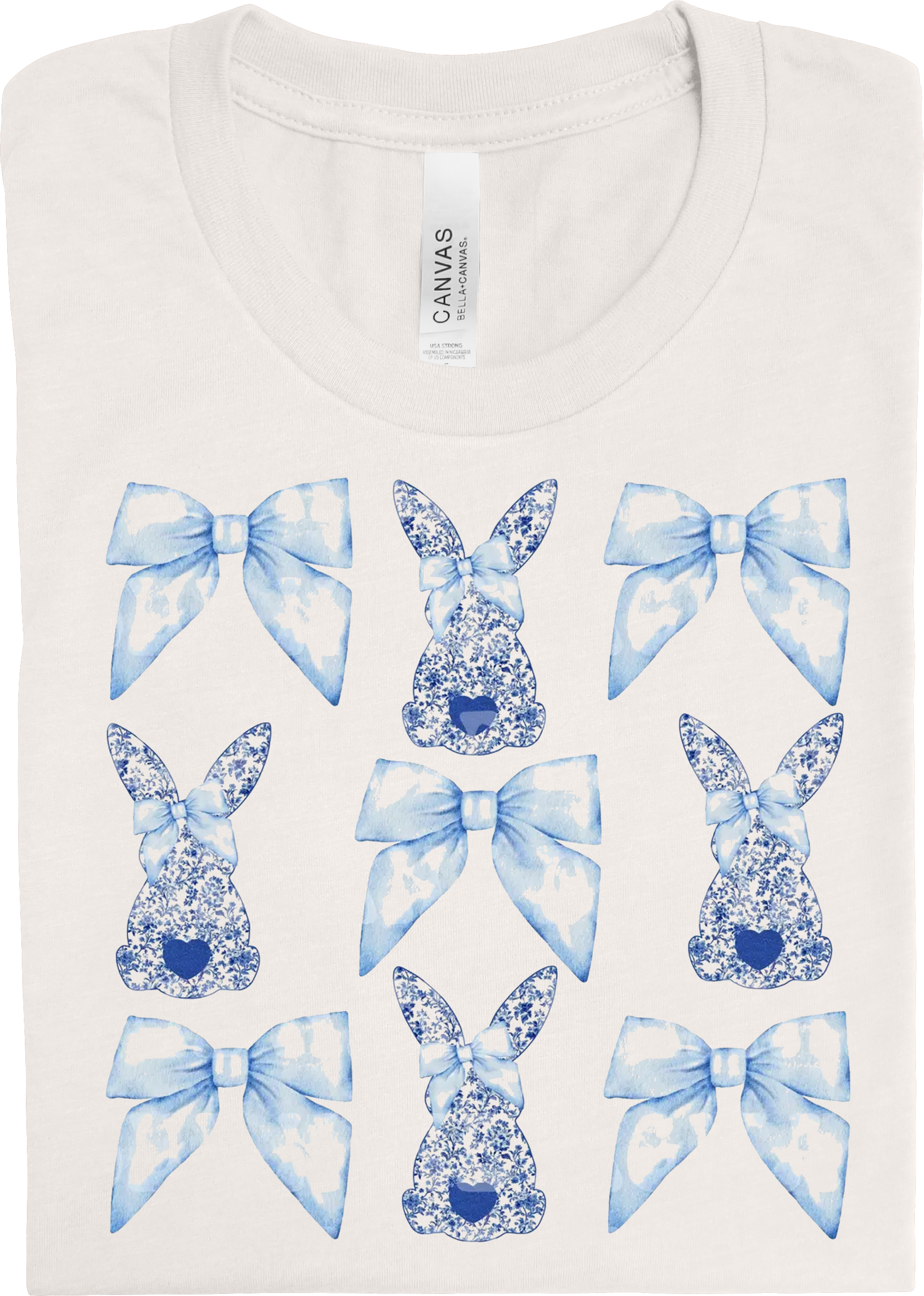 Blue Floral Chinoiserie Bunny