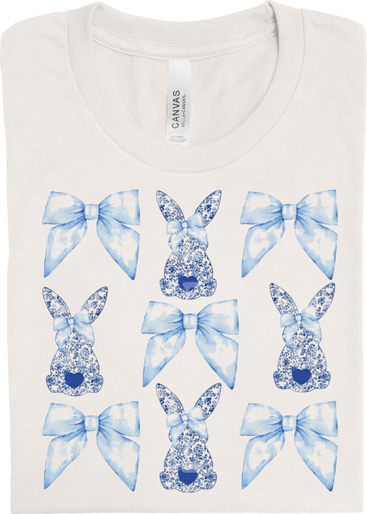 Blue Floral Chinoiserie Bunny