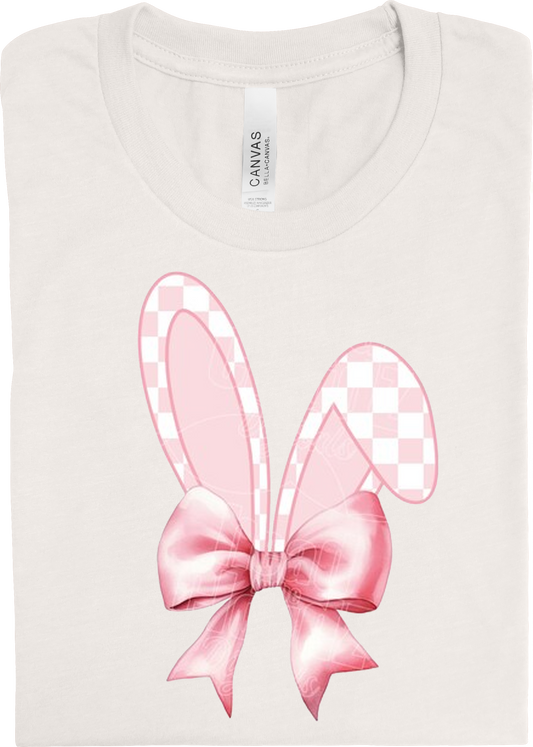 Coquette Checkered Bunny Ears