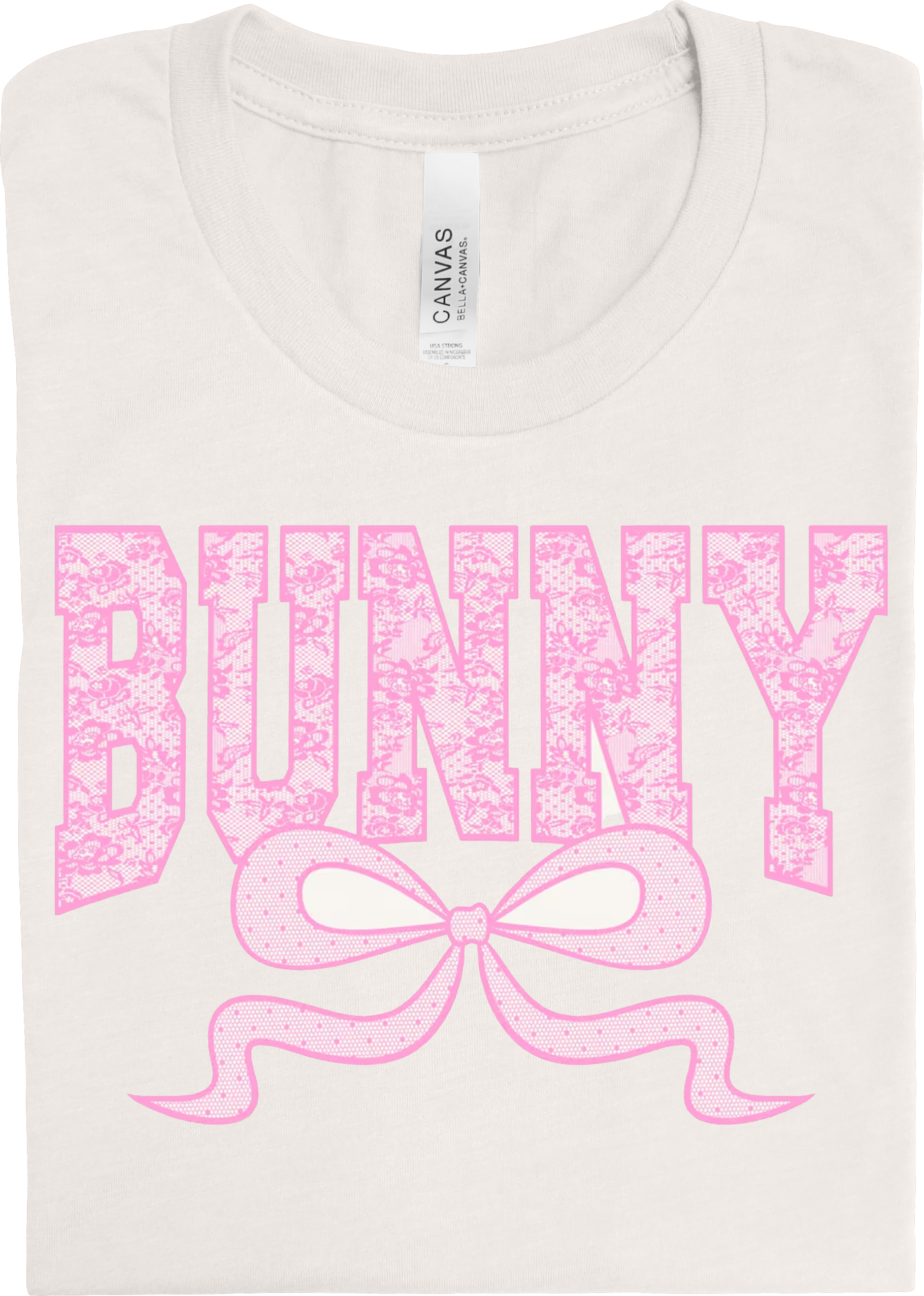 Easter Bunny Pink Lace