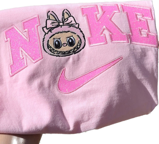 Labubu Nike Embroidered Shirt